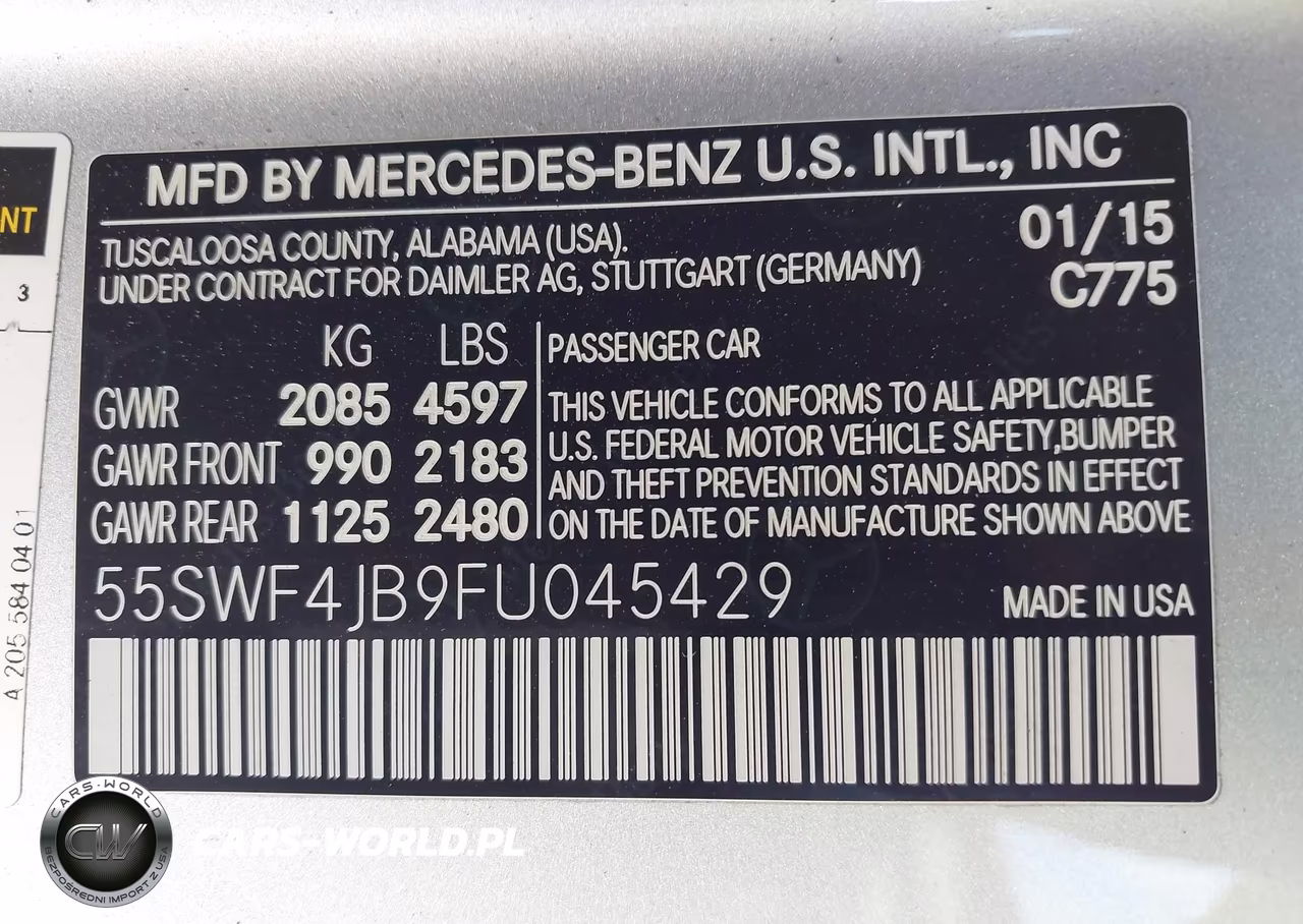 2015 Mercedes-Benz C-Class C 300 Sport VIN:55SWF4JB9FU045429 - 9