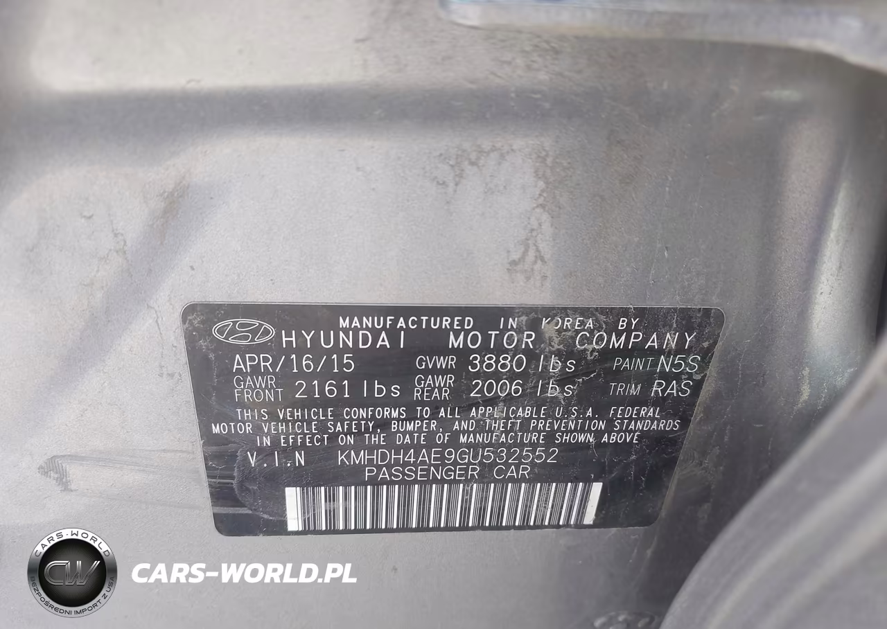 2016 Hyundai Elantra Se VIN:KMHDH4AE9GU532552 - 9