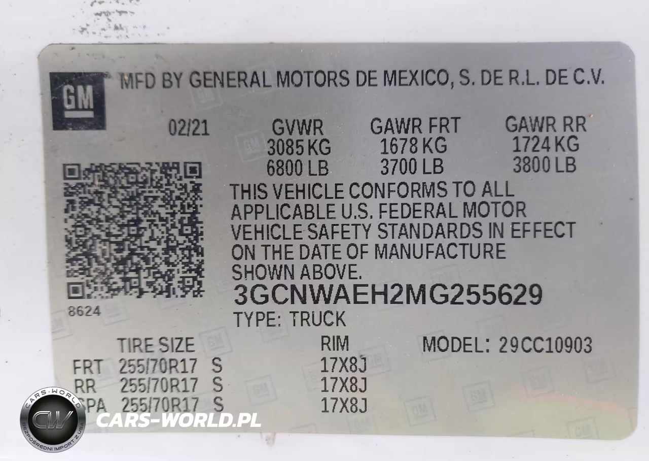 2021 Chevrolet Silverado 1500 2Wd Long Bed Wt VIN:3GCNWAEH2MG255629 - 9