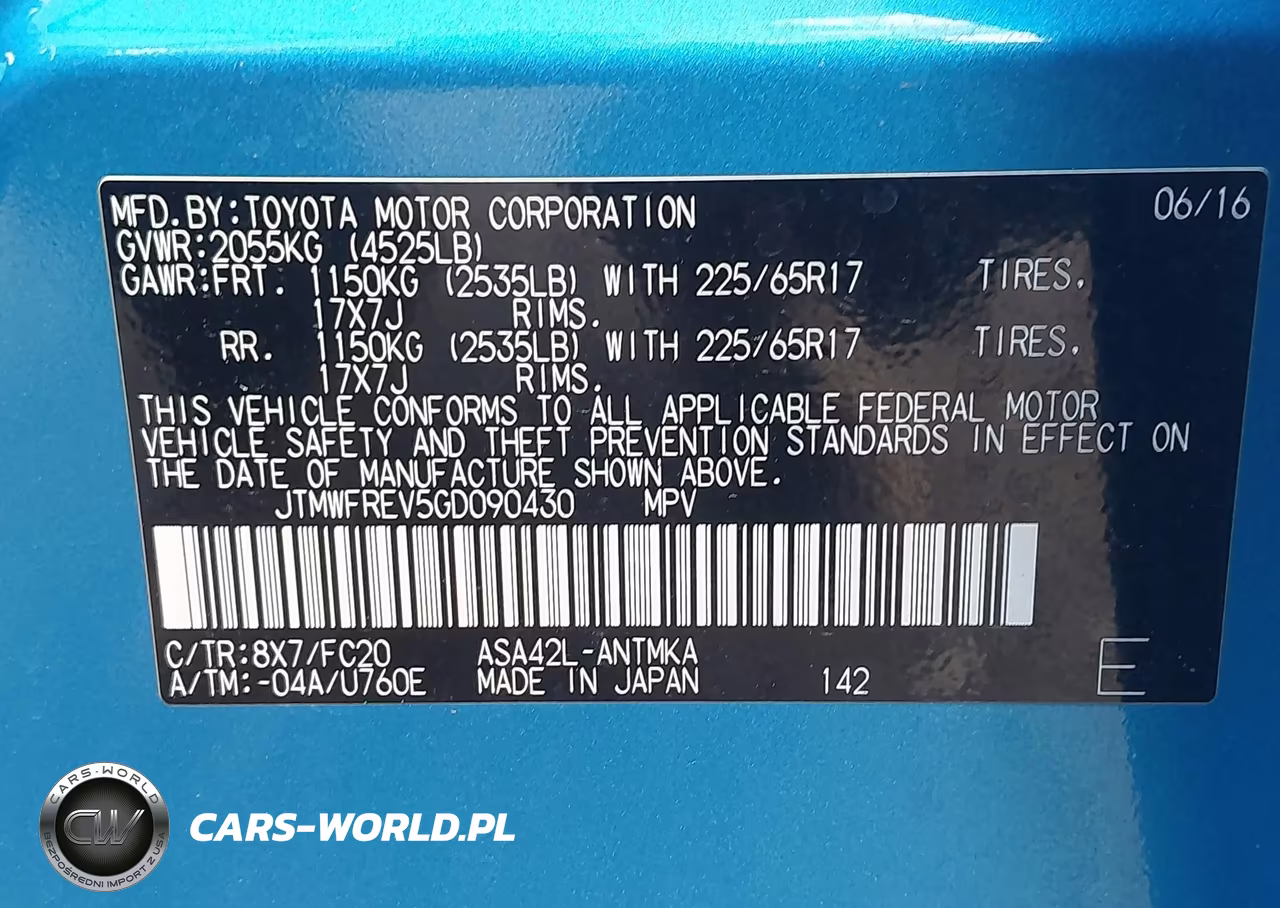 2016 Toyota Rav4 Xle VIN:JTMWFREV5GD090430 - 9