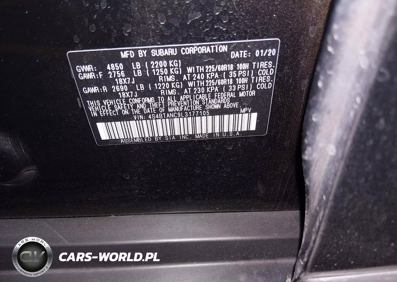 2020 Subaru Outback Limited VIN:4S4BTANC9L3177105 - 9