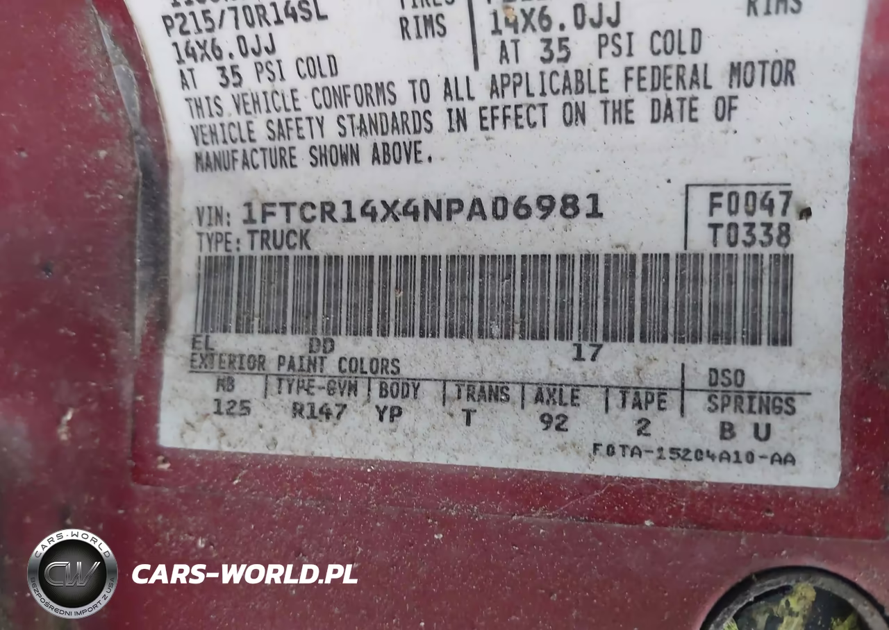 1992 Ford Ranger Super Cab VIN:1FTCR14X4NPA06981 - 9
