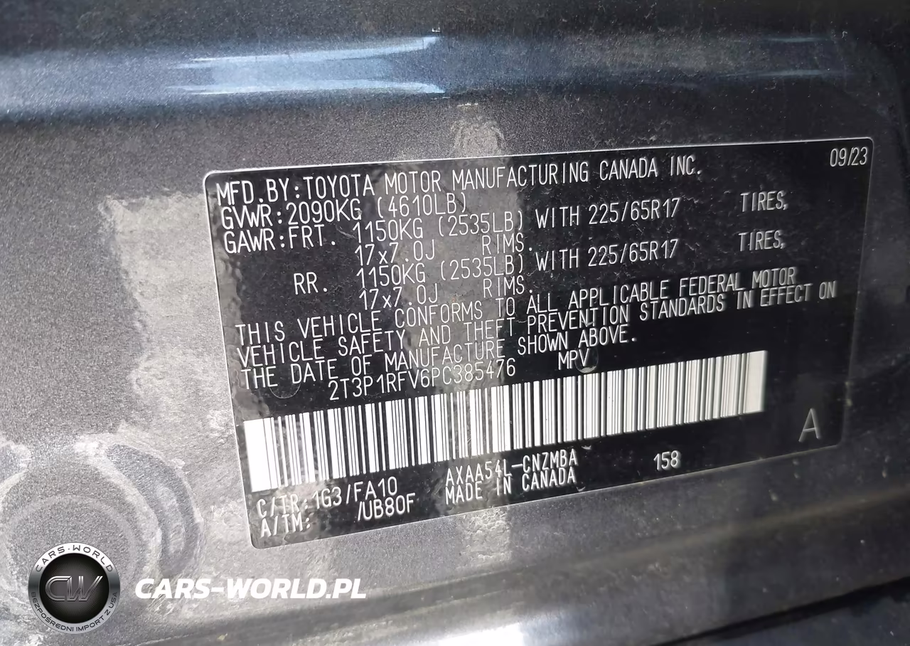 2023 Toyota Rav4 Xle VIN:2T3P1RFV6PC385476 - 9
