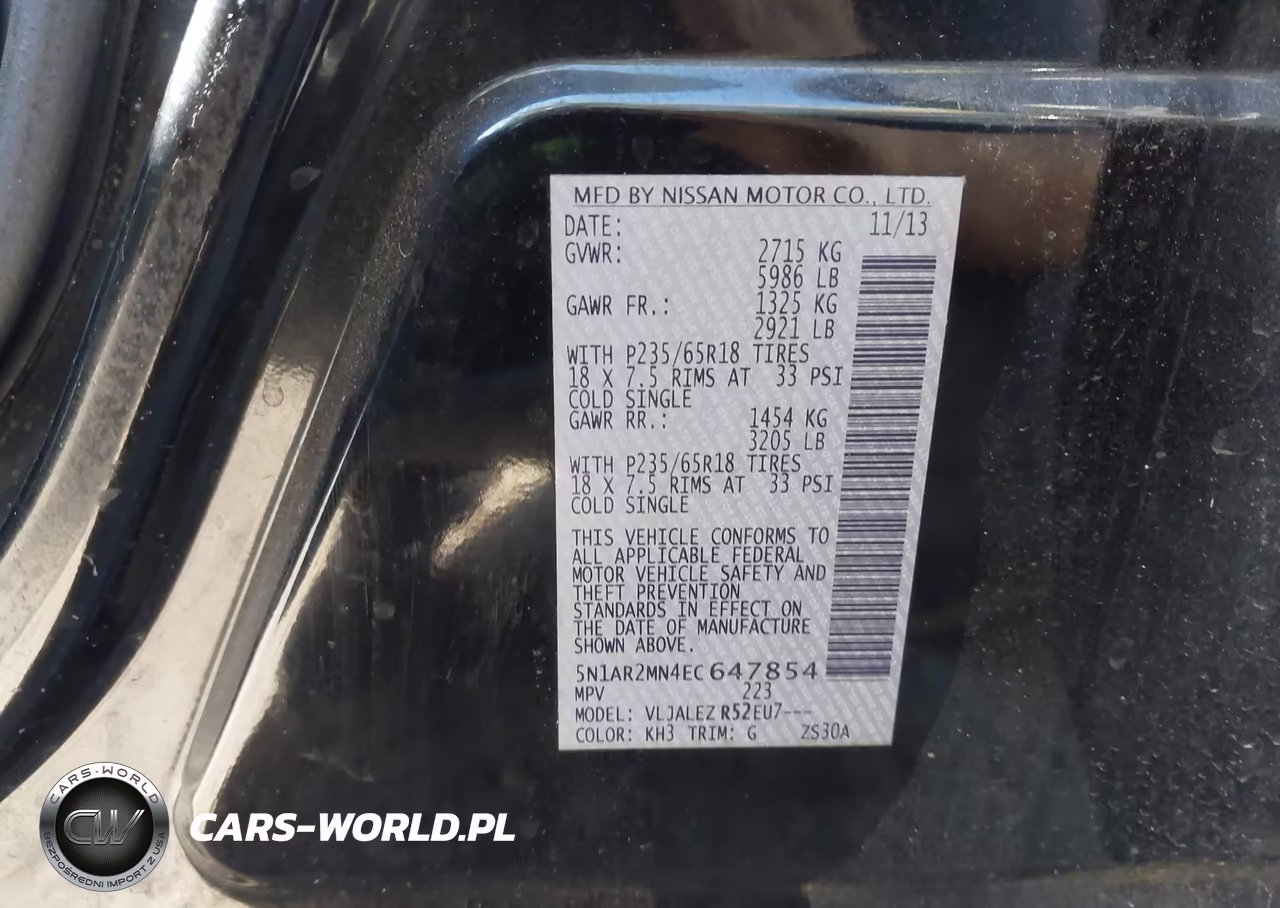 2014 Nissan Pathfinder Sv VIN:5N1AR2MN4EC647854 - 9