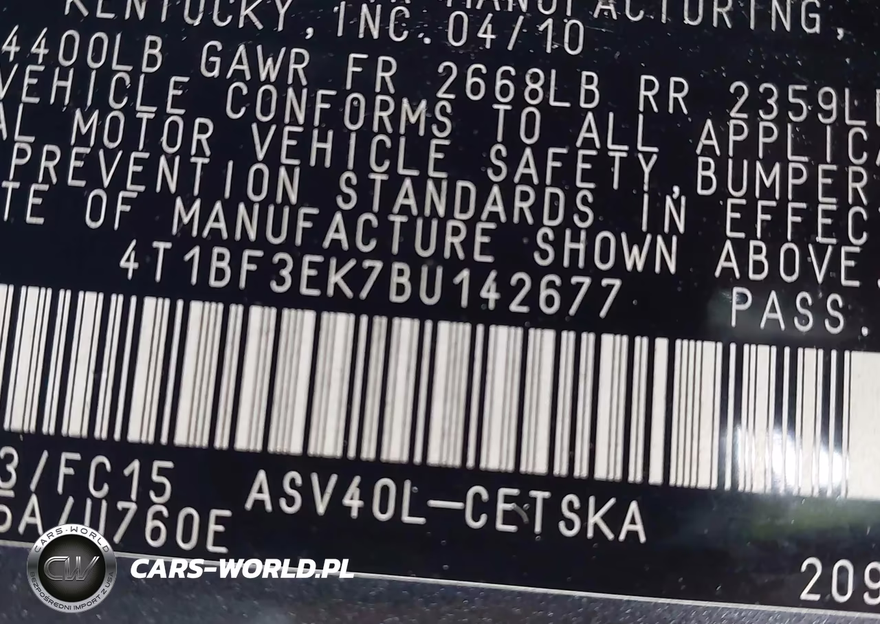 2011 Toyota Camry Se VIN:4T1BF3EK7BU142677 - 9