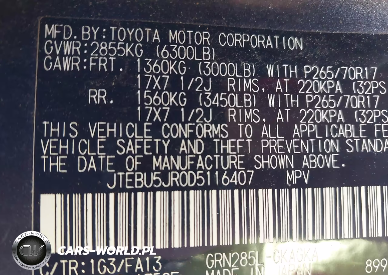 2013 Toyota 4Runner Trail VIN:JTEBU5JR0D5116407 - 9