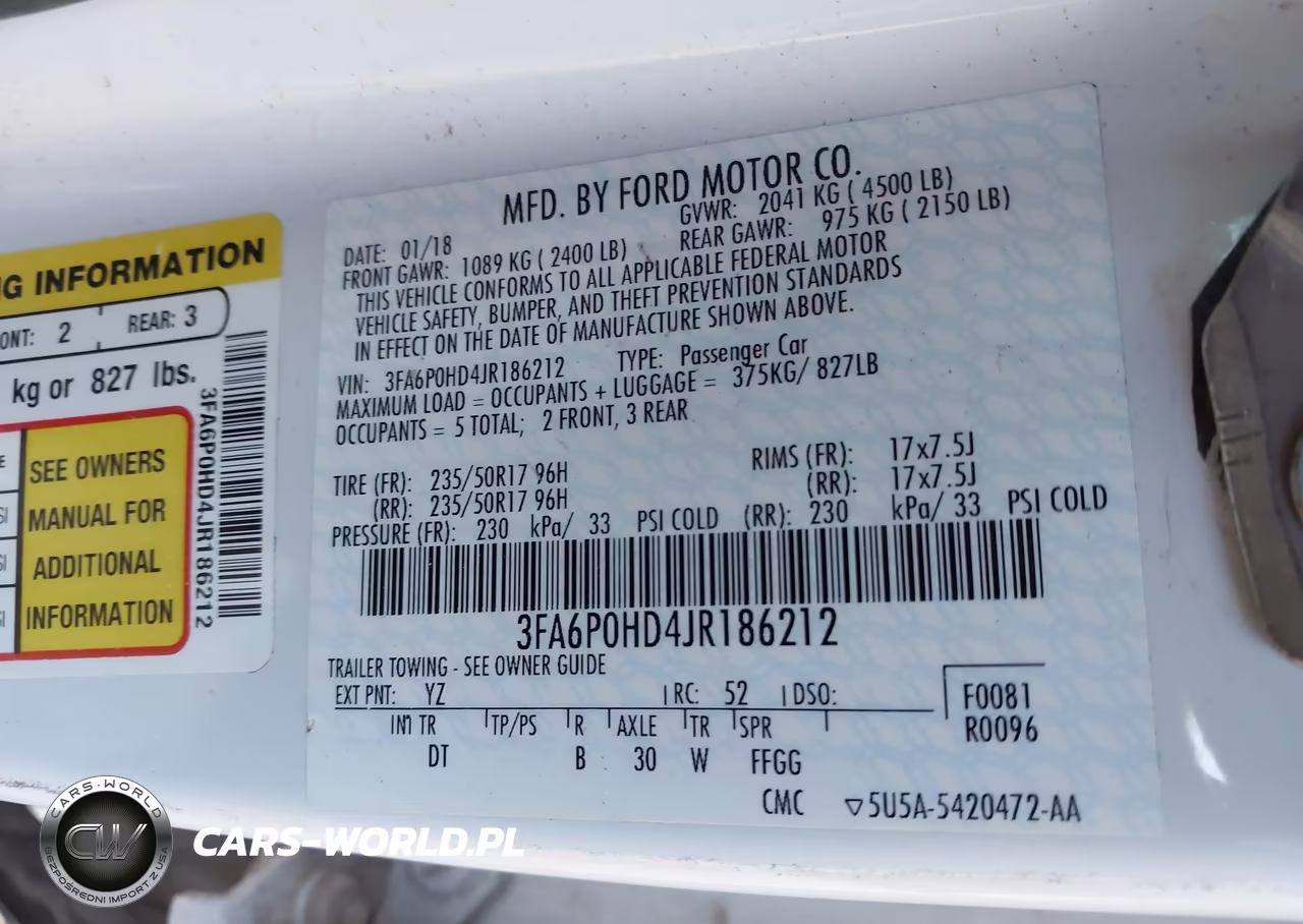 2018 Ford Fusion Se VIN:3FA6P0HD4JR186212 - 9