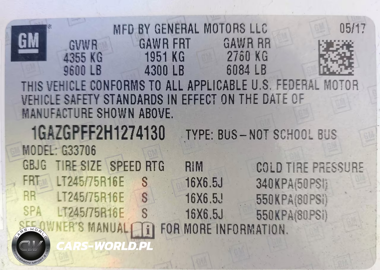 2017 Chevrolet Express 3500 Lt VIN:1GAZGPFF2H1274130 - 9