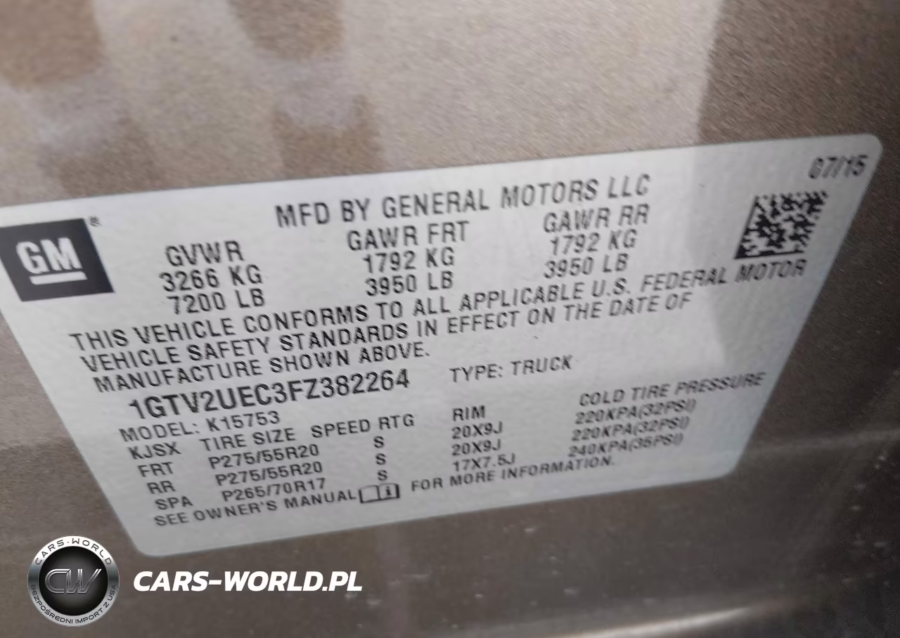 2015 GMC Sierra 1500 Sle VIN:1GTV2UEC3FZ382264 - 9