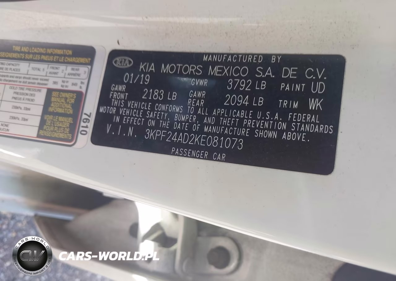 2019 Kia Forte Lxs VIN:3KPF24AD2KE081073 - 9