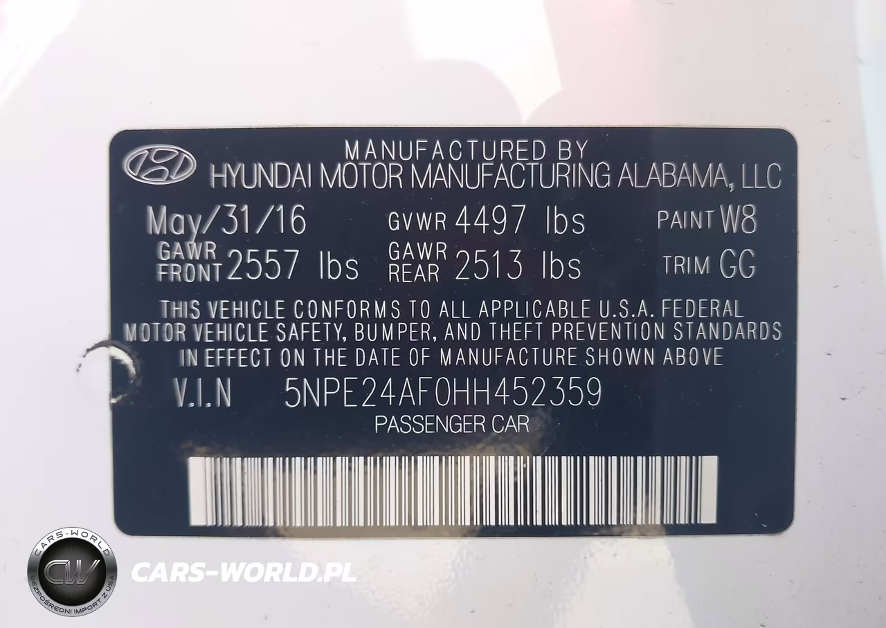 2017 Hyundai Sonata Se VIN:5NPE24AF0HH452359 - 9