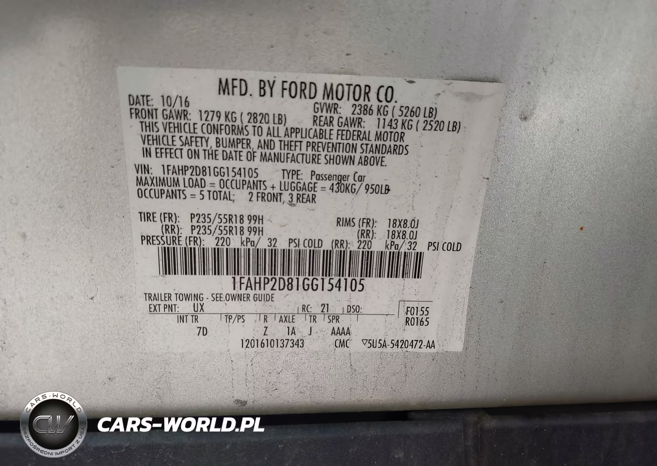 2016 Ford Taurus Se VIN:1FAHP2D81GG154105 - 9