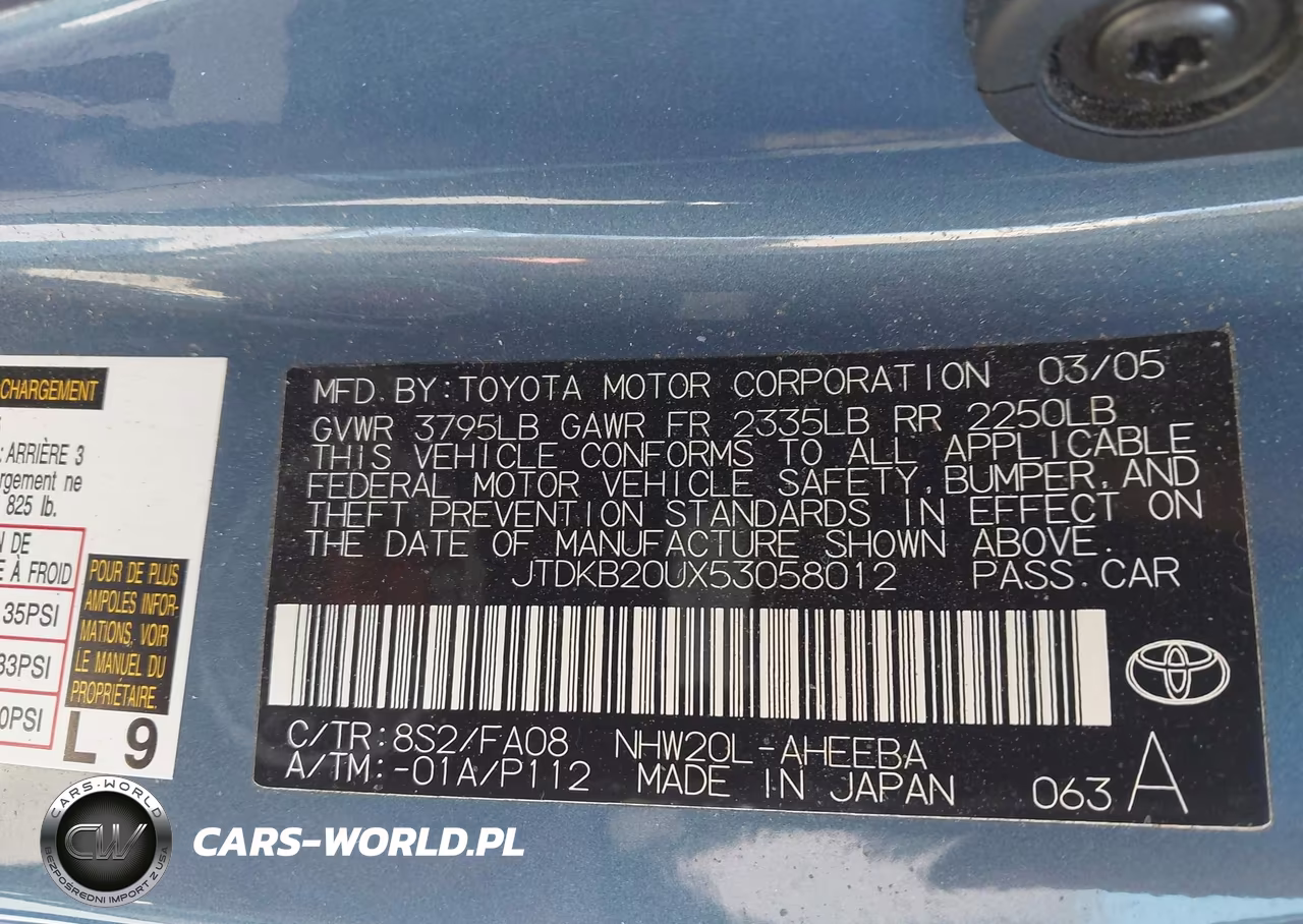 2005 Toyota Prius VIN:JTDKB20UX53058012 - 9