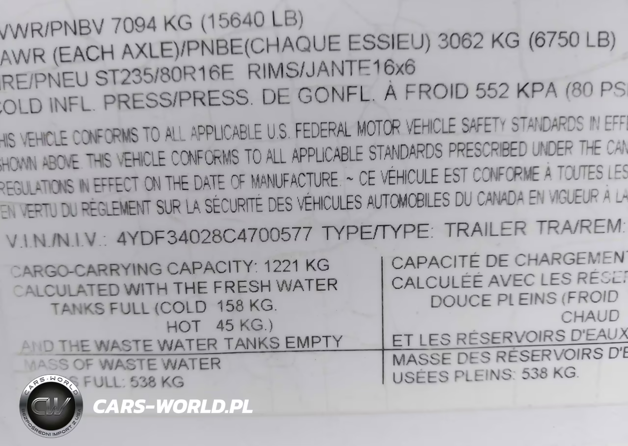 2012 Keystone Rv Other VIN:4YDF34028C4700577 - 9