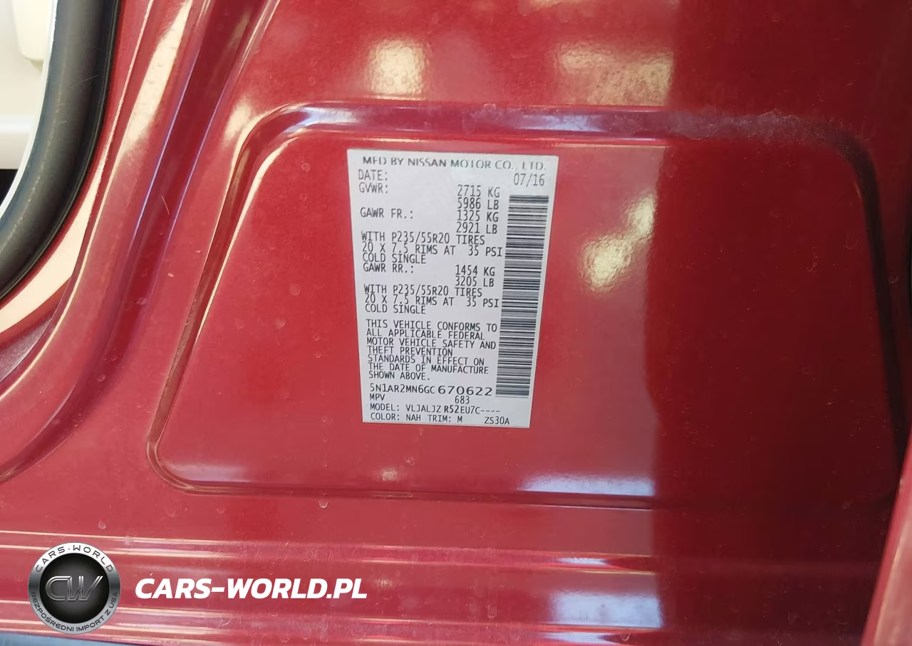 2016 Nissan Pathfinder Platinum VIN:5N1AR2MN6GC670622 - 9