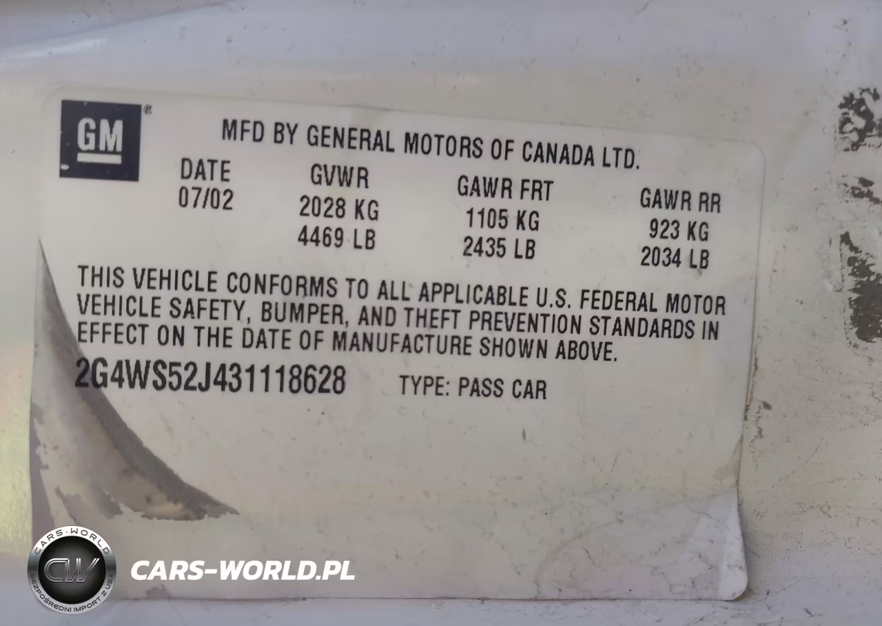 2003 Buick Century Custom VIN:2G4WS52J431118628 - 9