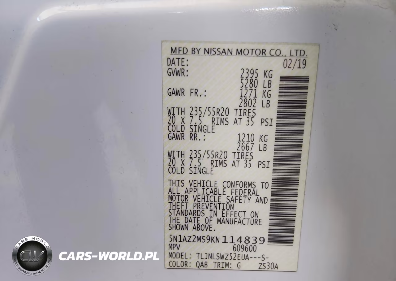 2019 Nissan Murano Platinum VIN:5N1AZ2MS9KN114839 - 9