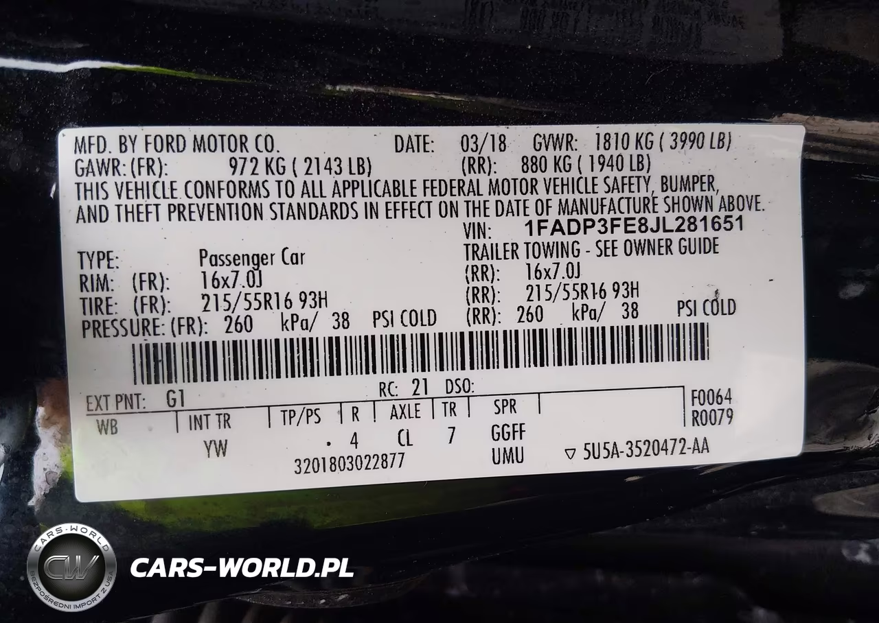 2018 Ford Focus Se VIN:1FADP3FE8JL281651 - 9