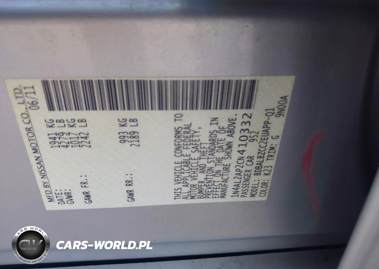 2012 Nissan Altima 2.5 S VIN:1N4AL2AP2CN410332 - 9