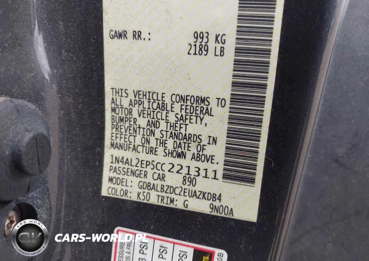 2012 Nissan Altima 2.5 S VIN:1N4AL2EP5CC221311 - 9