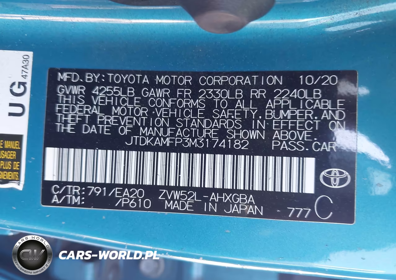 2021 Toyota Prius Prime Xle VIN:JTDKAMFP3M3174182 - 9