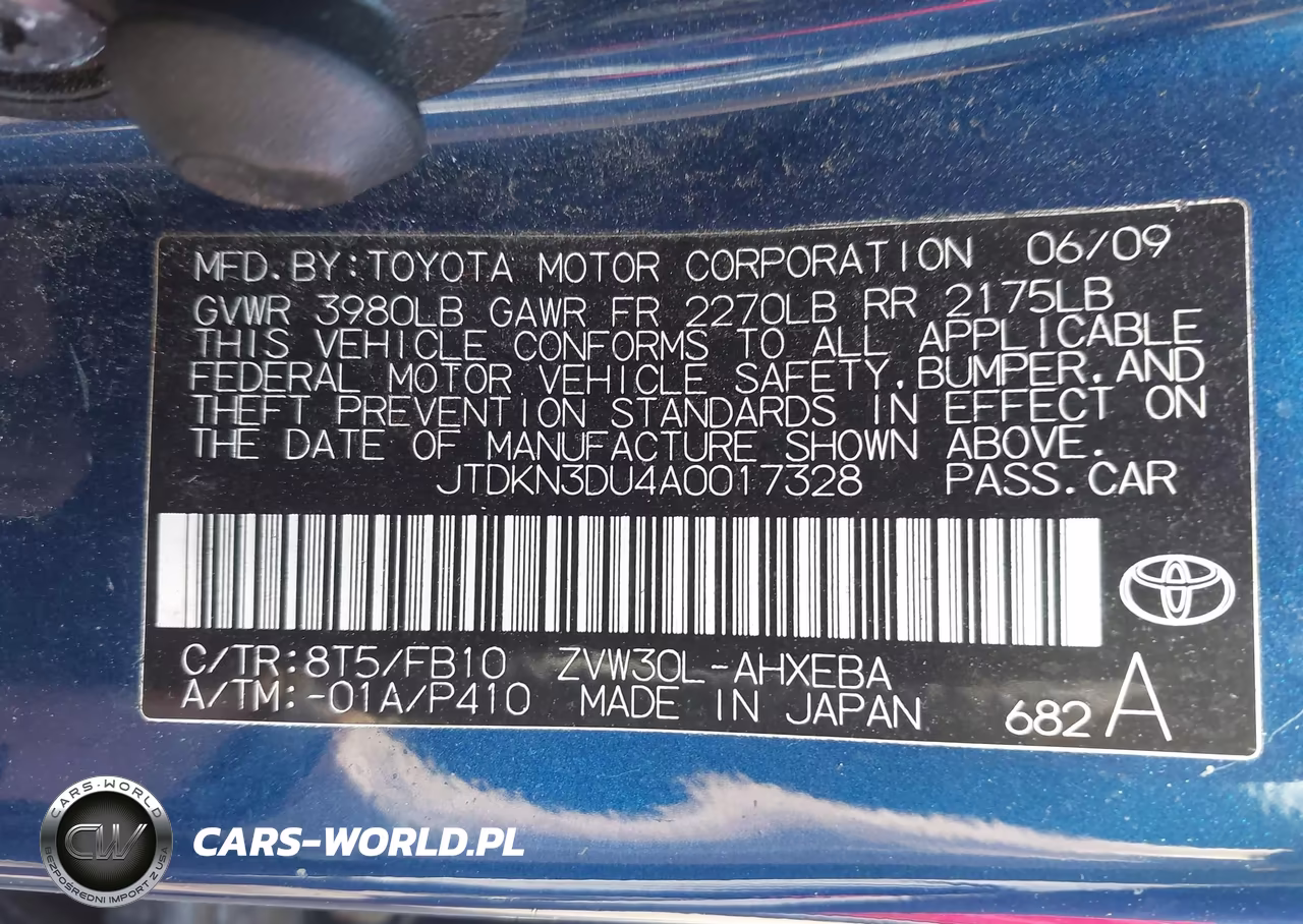 2010 Toyota Prius Iii VIN:JTDKN3DU4A0017328 - 9