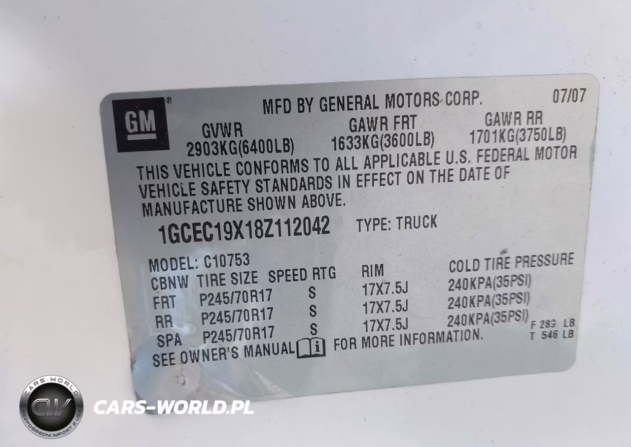 2008 Chevrolet Silverado 1500 Work Truck VIN:1GCEC19X18Z112042 - 9