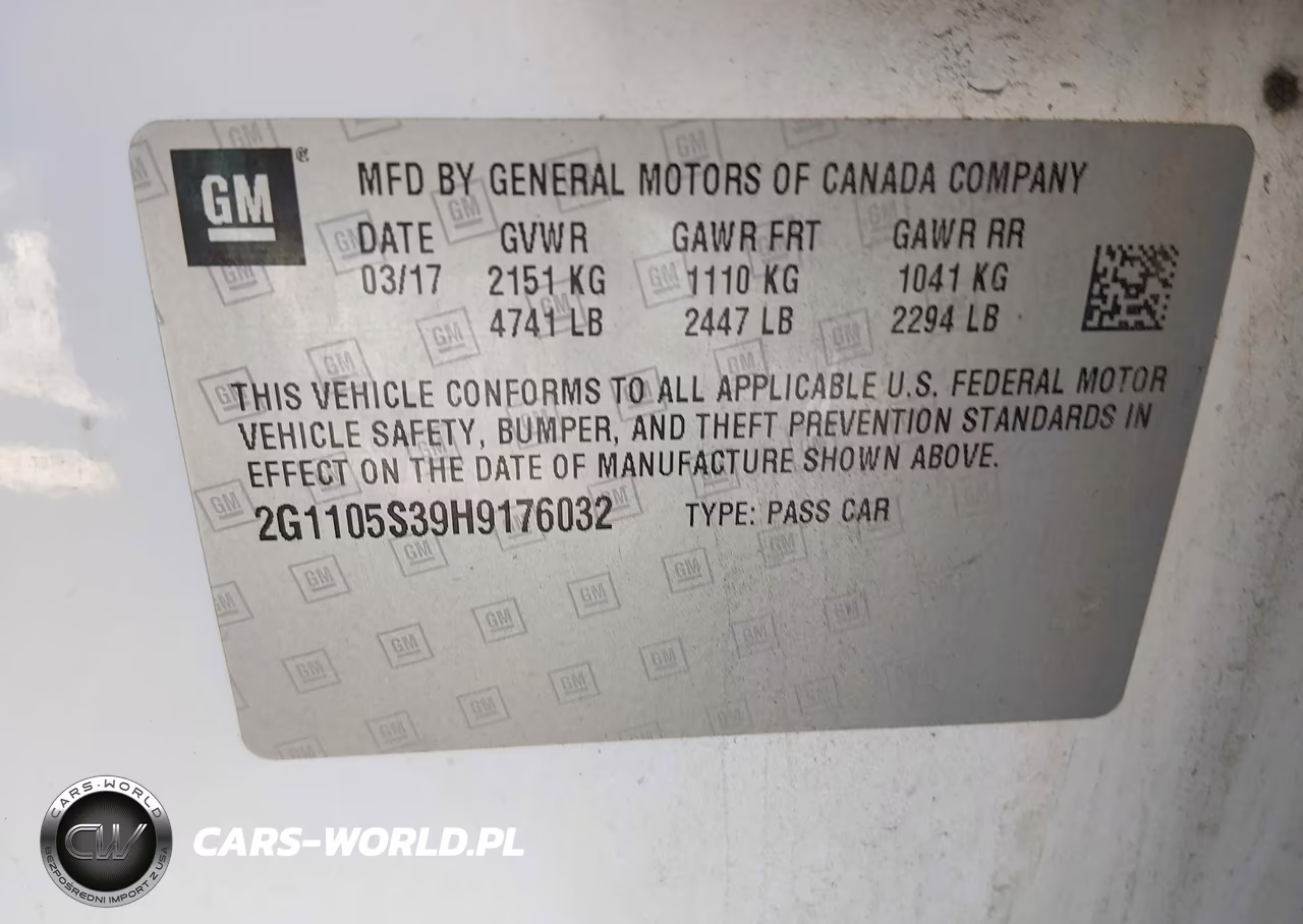 2017 Chevrolet Impala 1Lt VIN:2G1105S39H9176032 - 9