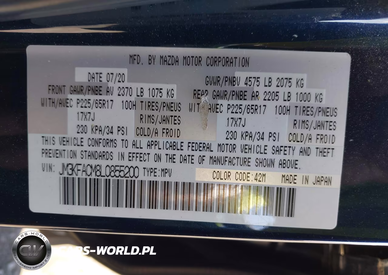 2020 Mazda Cx-5 Touring VIN:JM3KFACM8L0855200 - 9