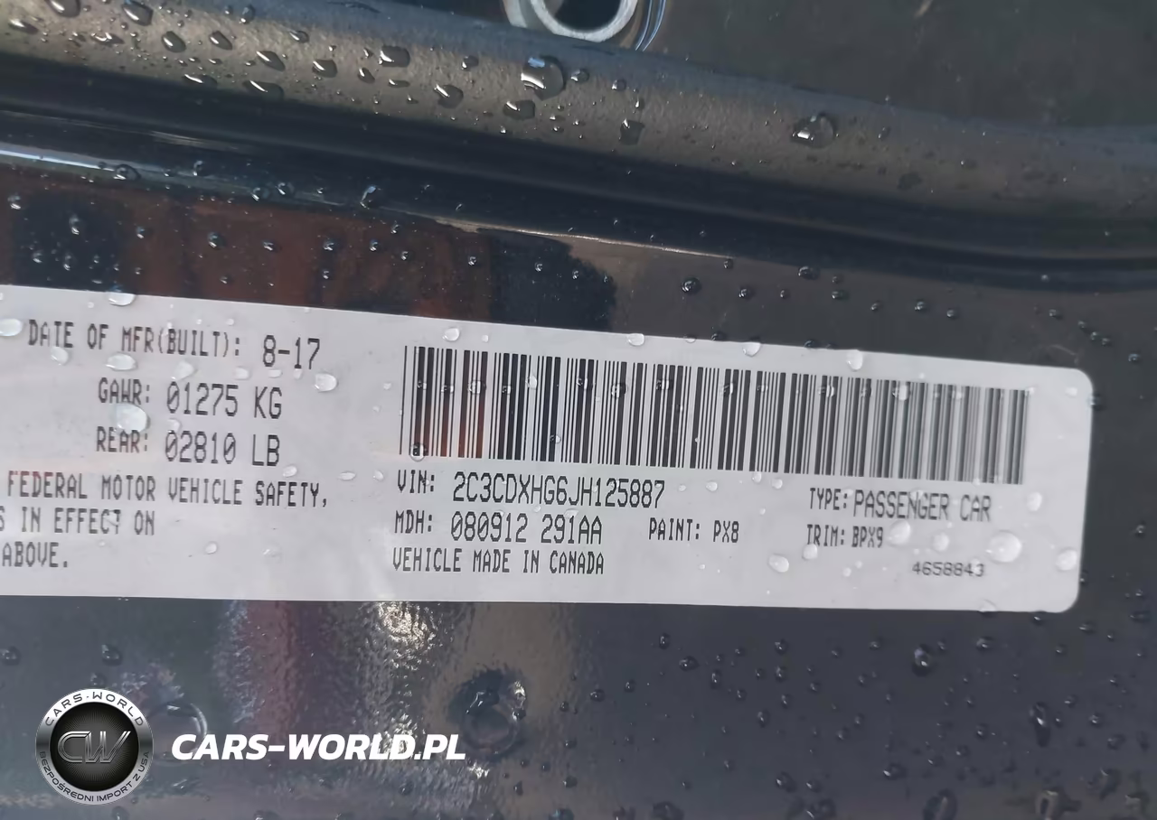 2018 Dodge Charger Sxt Plus Rwd VIN:2C3CDXHG6JH125887 - 9
