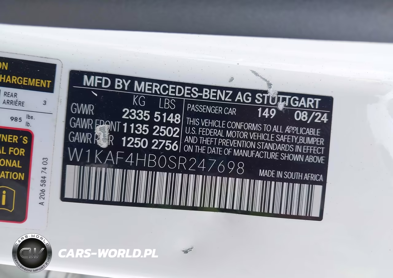 2025 MERCEDES-BENZ C 300 4MATIC VIN:W1KAF4HB0SR247698 - 9