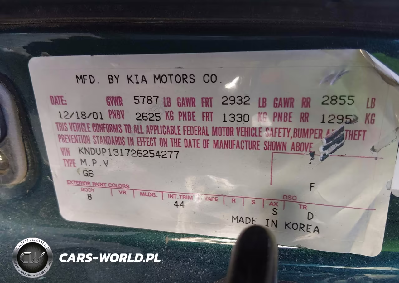 2002 Kia Sedona Ex-Lx VIN:KNDUP131726254277 - 9
