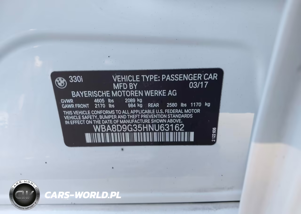 2017 BMW 330I xDrive VIN:WBA8D9G35HNU63162 - 9