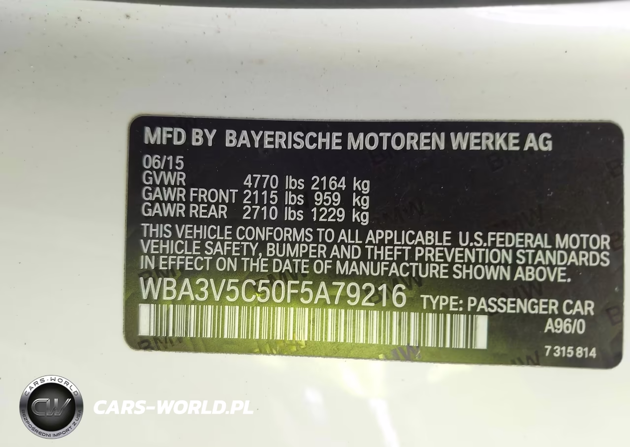 2015 BMW 428I VIN:WBA3V5C50F5A79216 - 9
