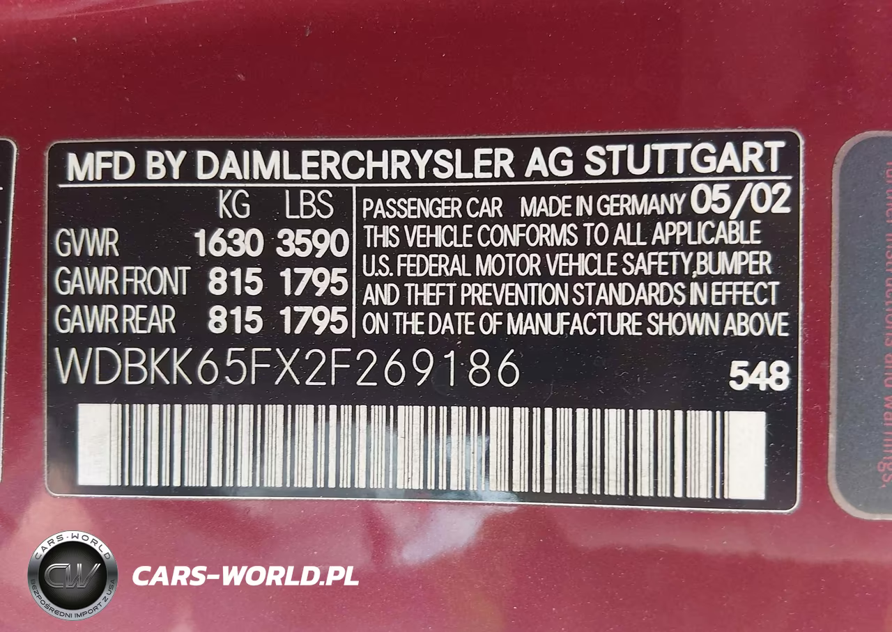 2002 Mercedes-Benz Slk 320 VIN:WDBKK65FX2F269186 - 9