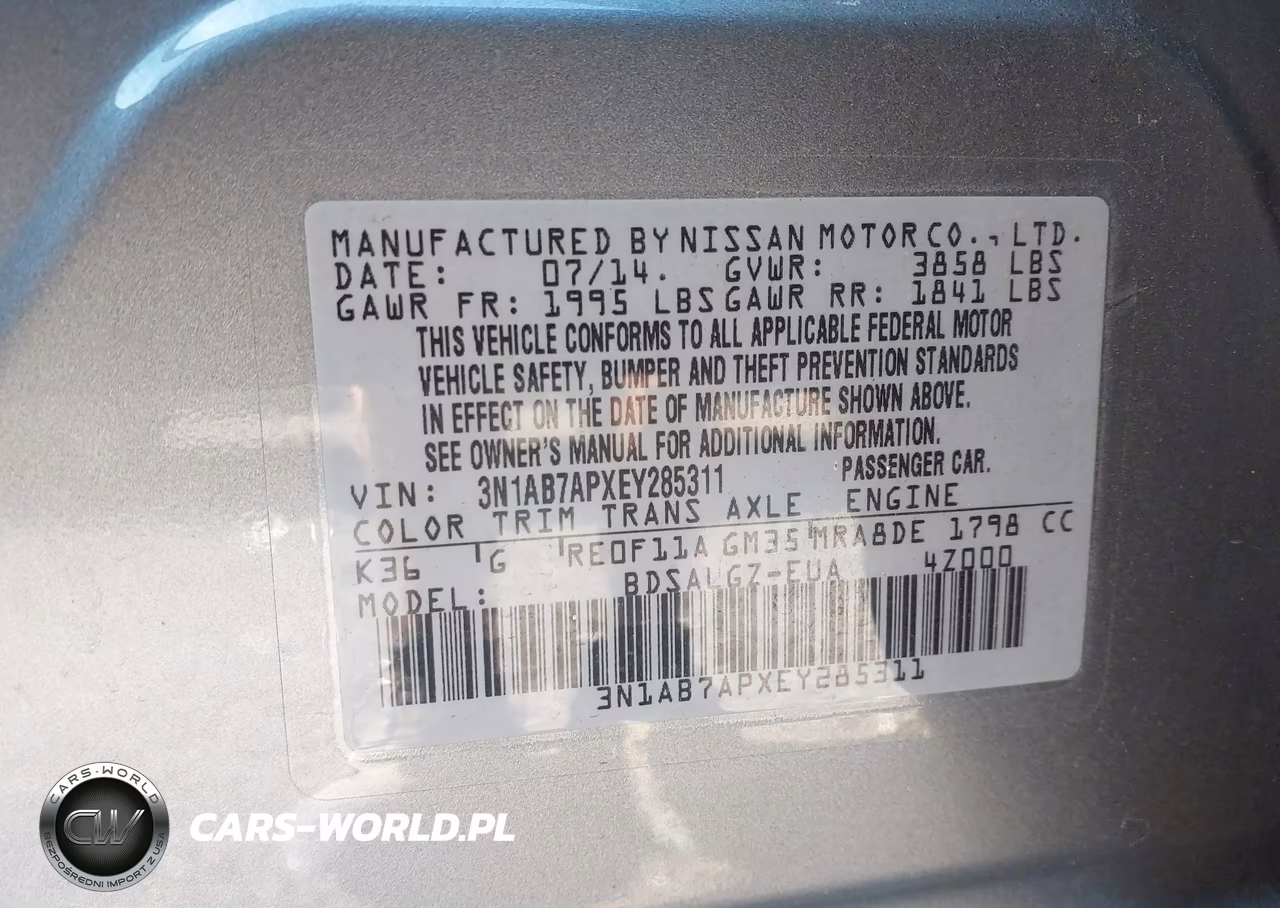 2014 Nissan Sentra Sl VIN:3N1AB7APXEY285311 - 9