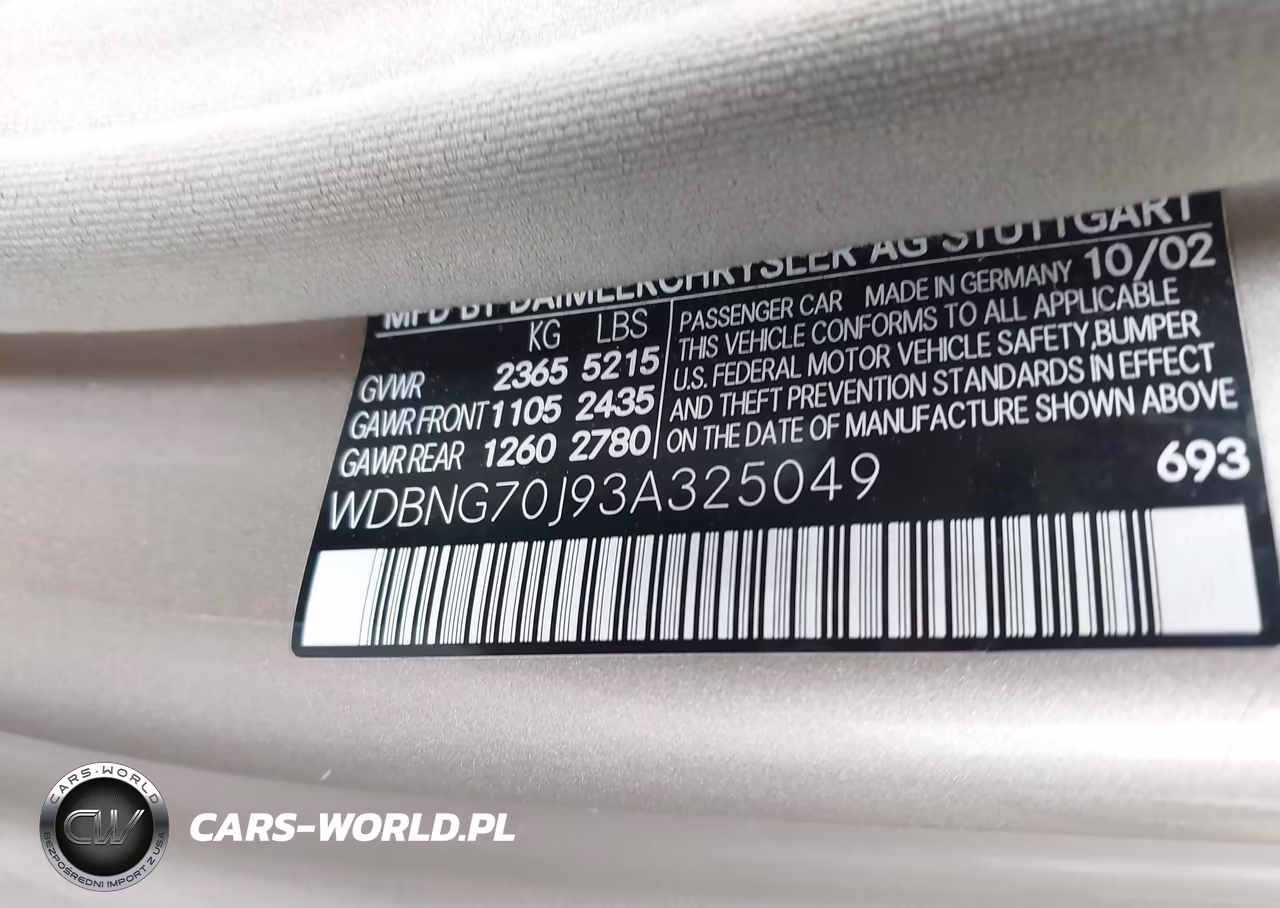 2003 Mercedes-Benz S 430 VIN:WDBNG70J93A325049 - 9