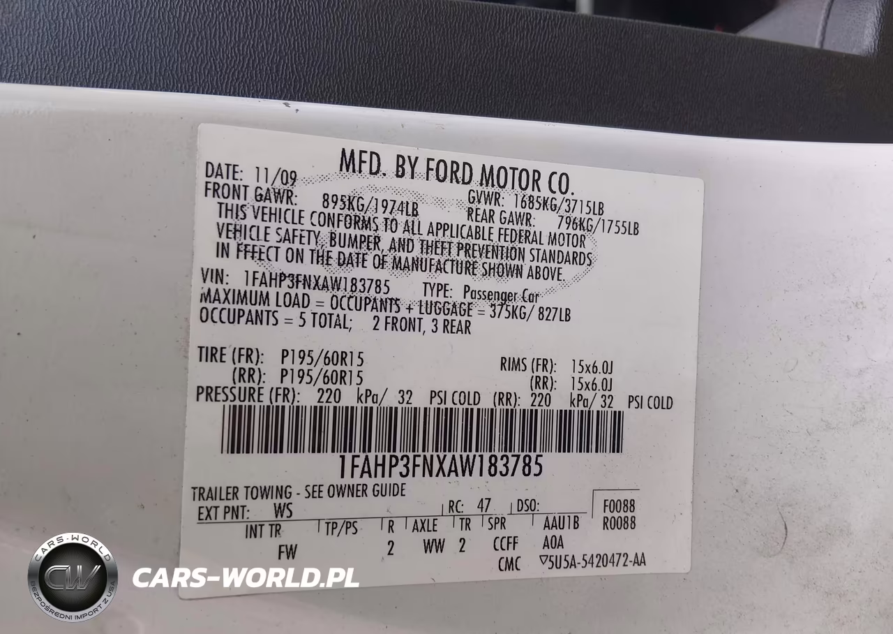 2010 Ford Focus Se VIN:1FAHP3FNXAW183785 - 9