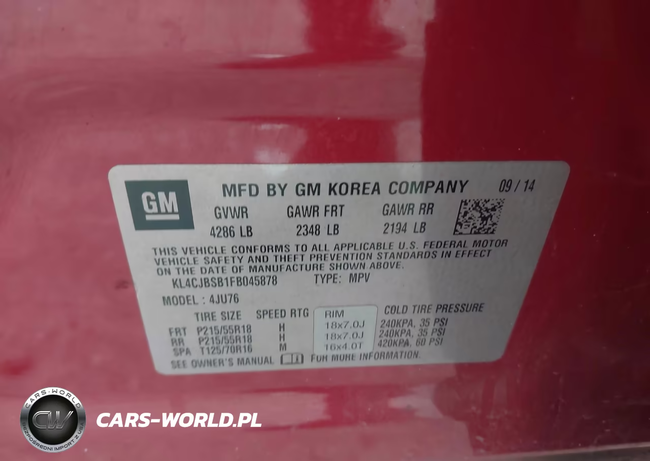 2015 Buick Encore Convenience VIN:KL4CJBSB1FB045878 - 9