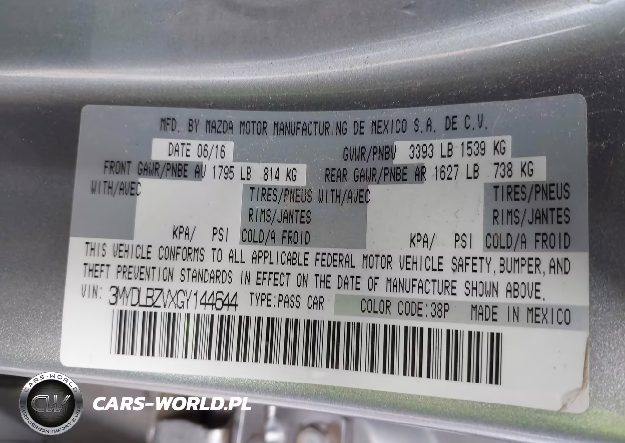 2016 Scion Ia VIN:3MYDLBZVXGY144644 - 9