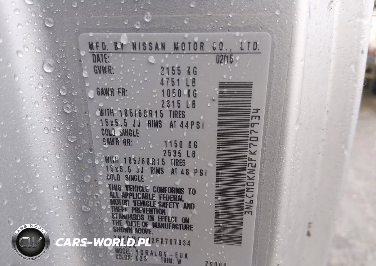 2015 Nissan Nv200 Sv VIN:3N6CM0KN2FK707934 - 9
