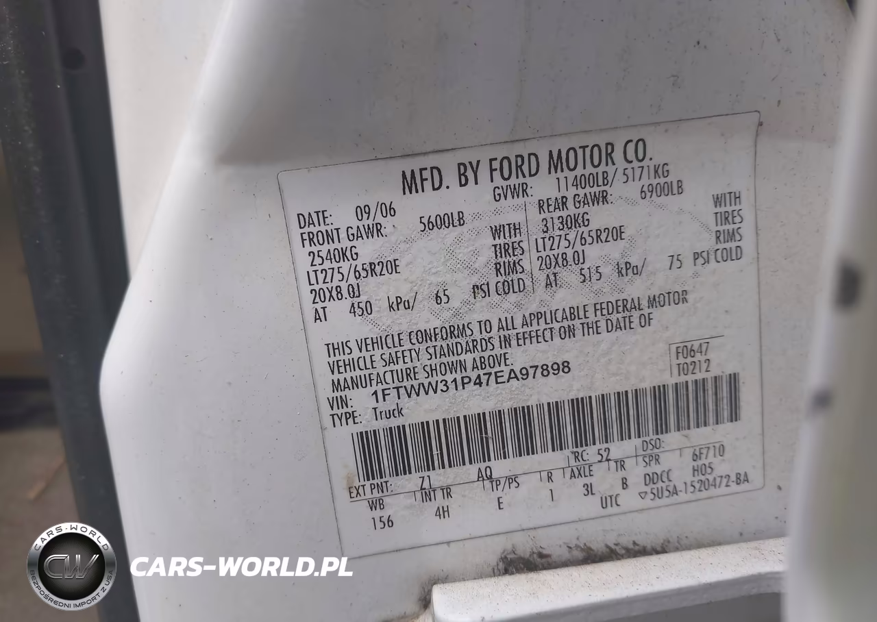 2007 Ford F-350 Lariat-Xl-Xlt VIN:1FTWW31P47EA97898 - 9