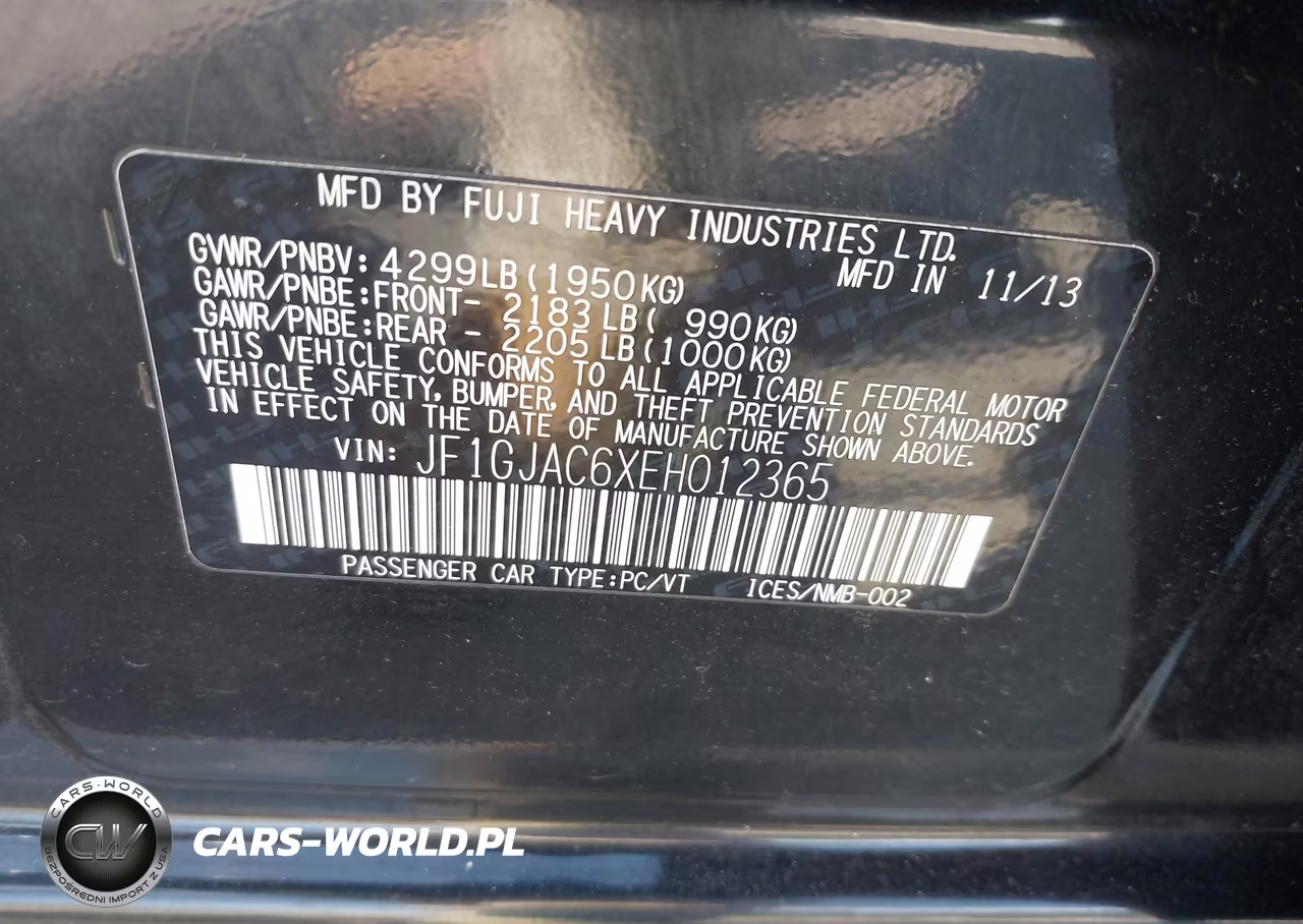 2014 Subaru Impreza Premium VIN:JF1GJAC6XEH012365 - 9