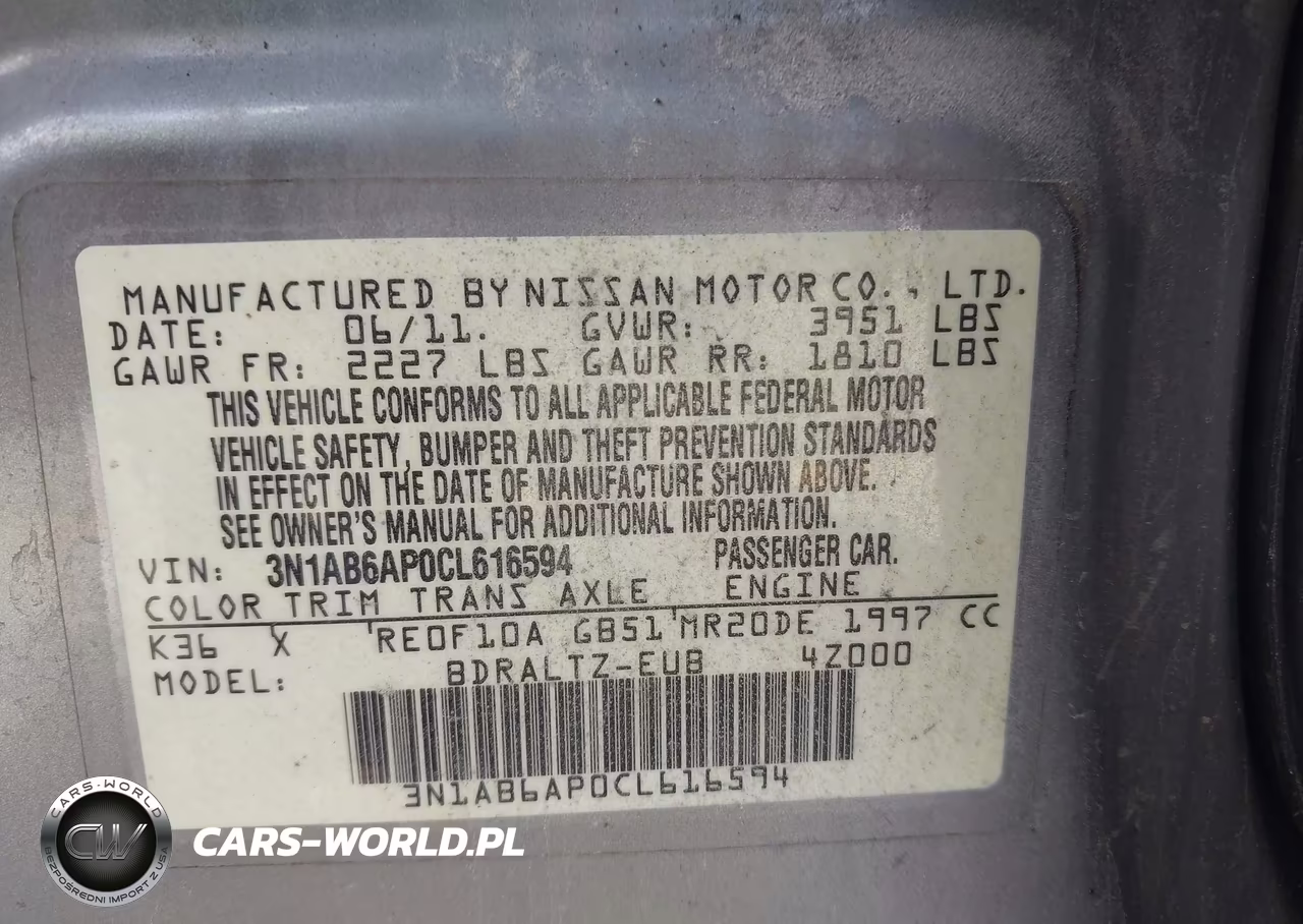 2012 Nissan Sentra 2.0 S VIN:3N1AB6AP0CL616594 - 9