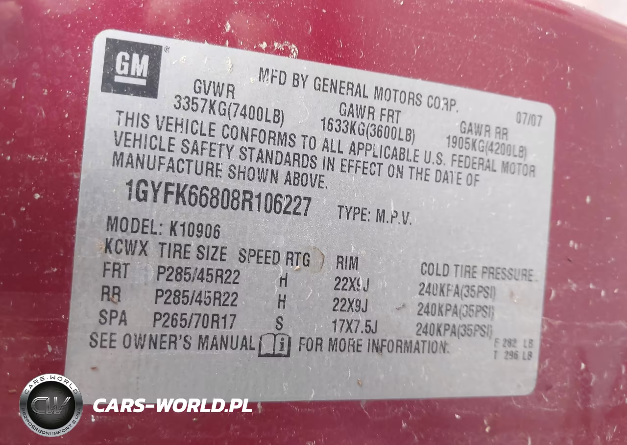 2008 Cadillac Escalade Esv VIN:1GYFK66808R106227 - 9