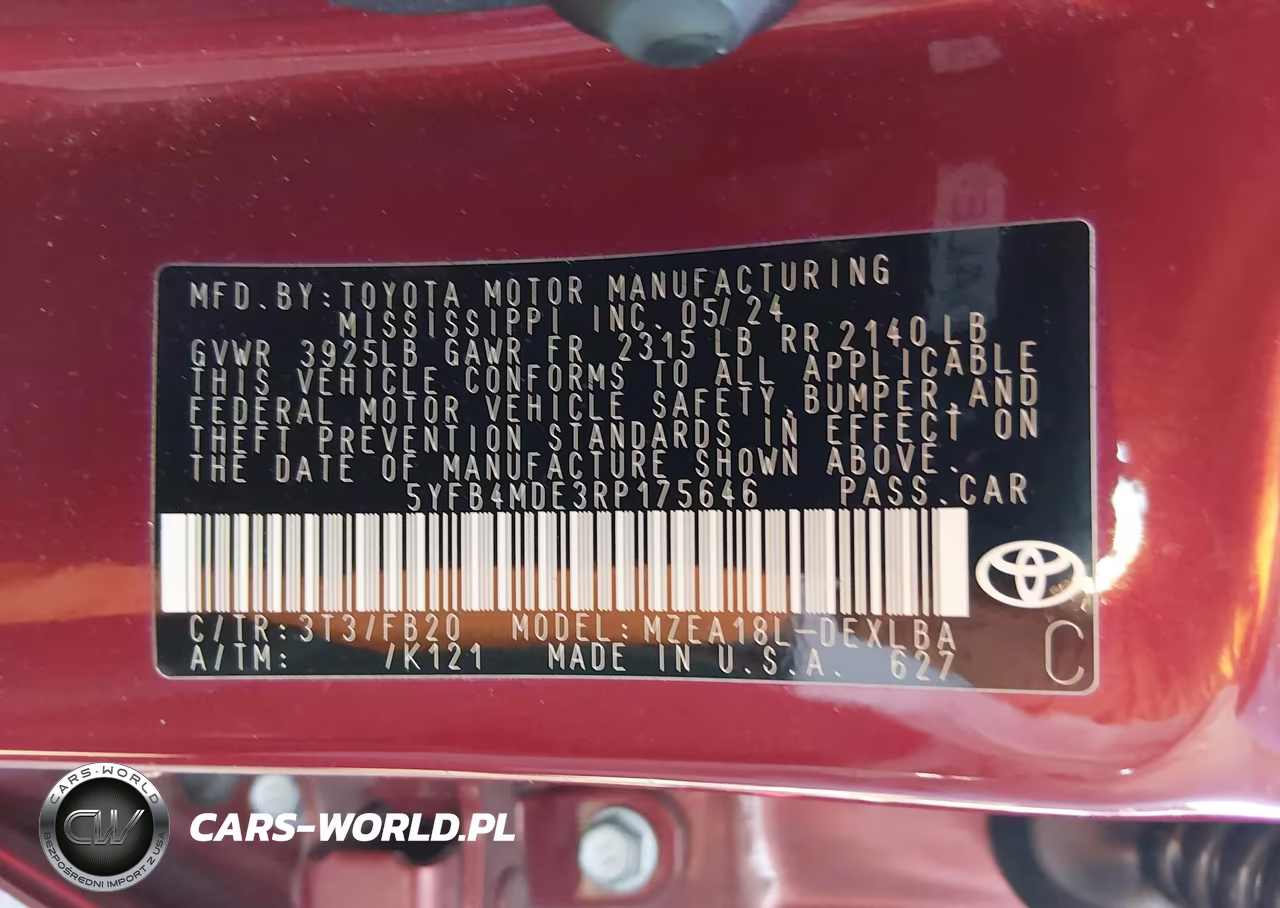 2024 Toyota Corolla Le VIN:5YFB4MDE3RP175646 - 9