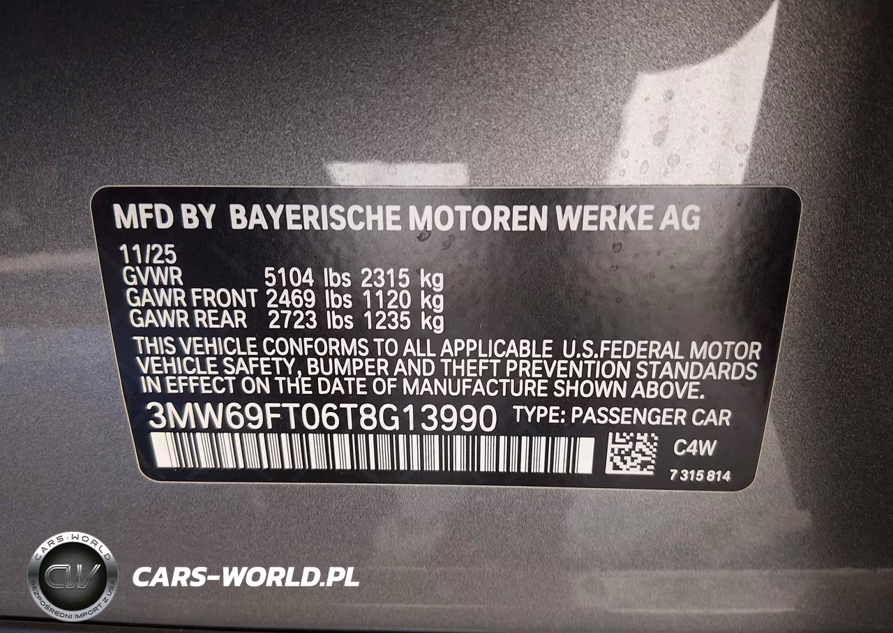 2026 BMW M340I xDrive Na VIN:3MW69FT06T8G13990 - 9