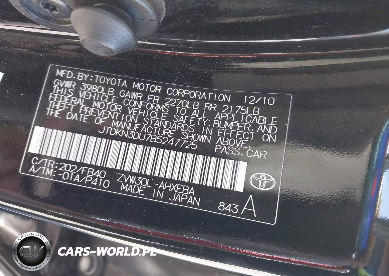 2011 Toyota Prius Two VIN:JTDKN3DU7B5247725 - 9