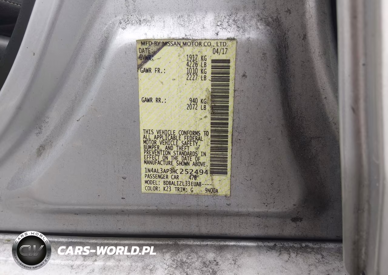 2017 Nissan Altima 2.5 Sv VIN:1N4AL3AP3HC252494 - 9