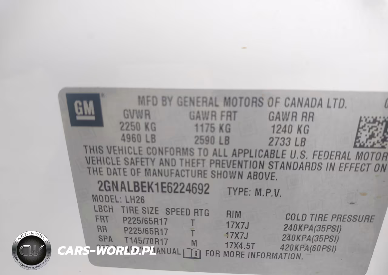 2014 Chevrolet Equinox Lt VIN:2GNALBEK1E6224692 - 9